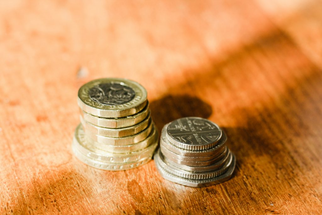 Stack of British Coins