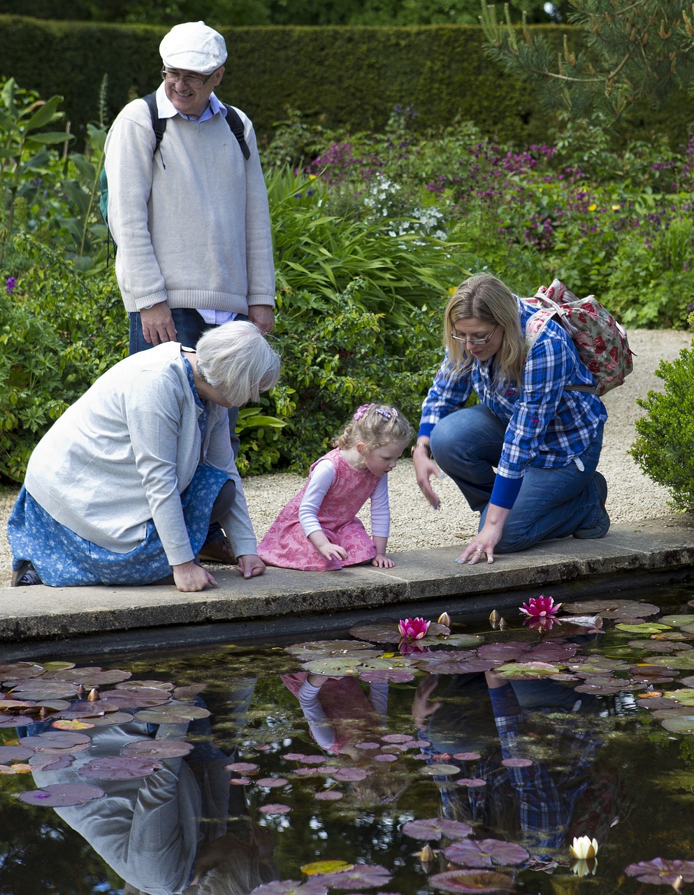 Mother, child and grandparents