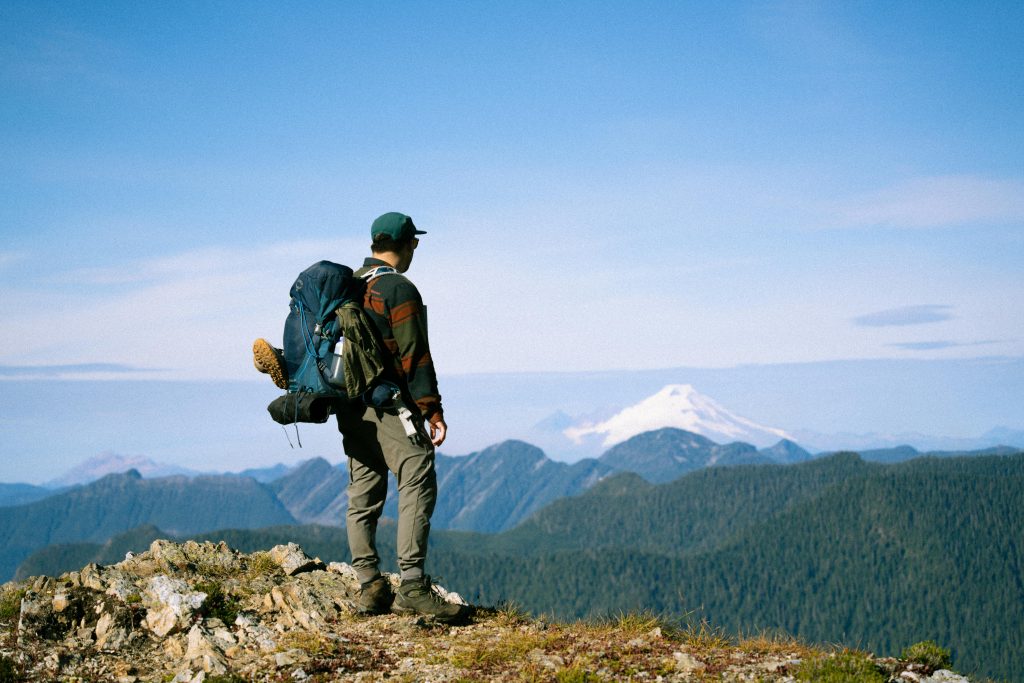 A person hiking.