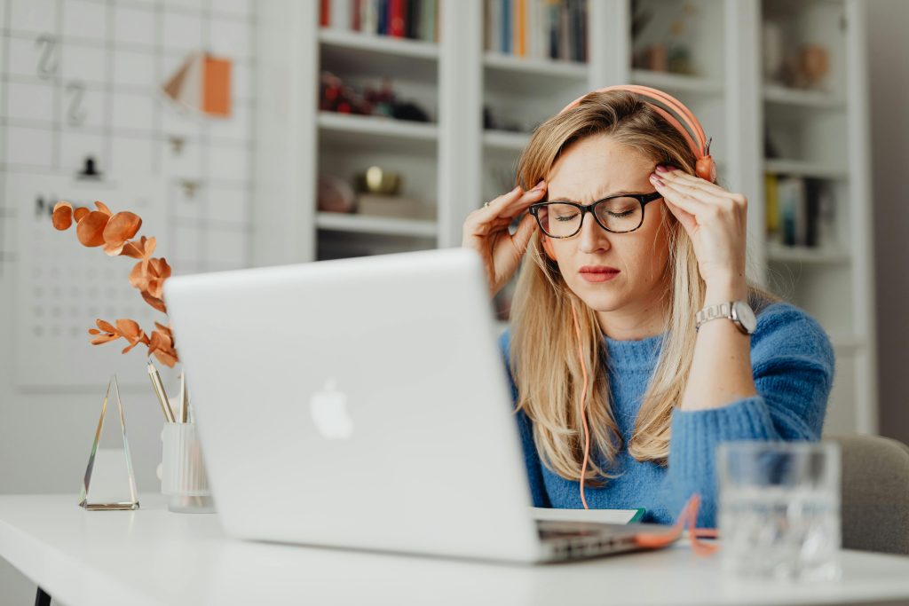 Image of a stressed person.