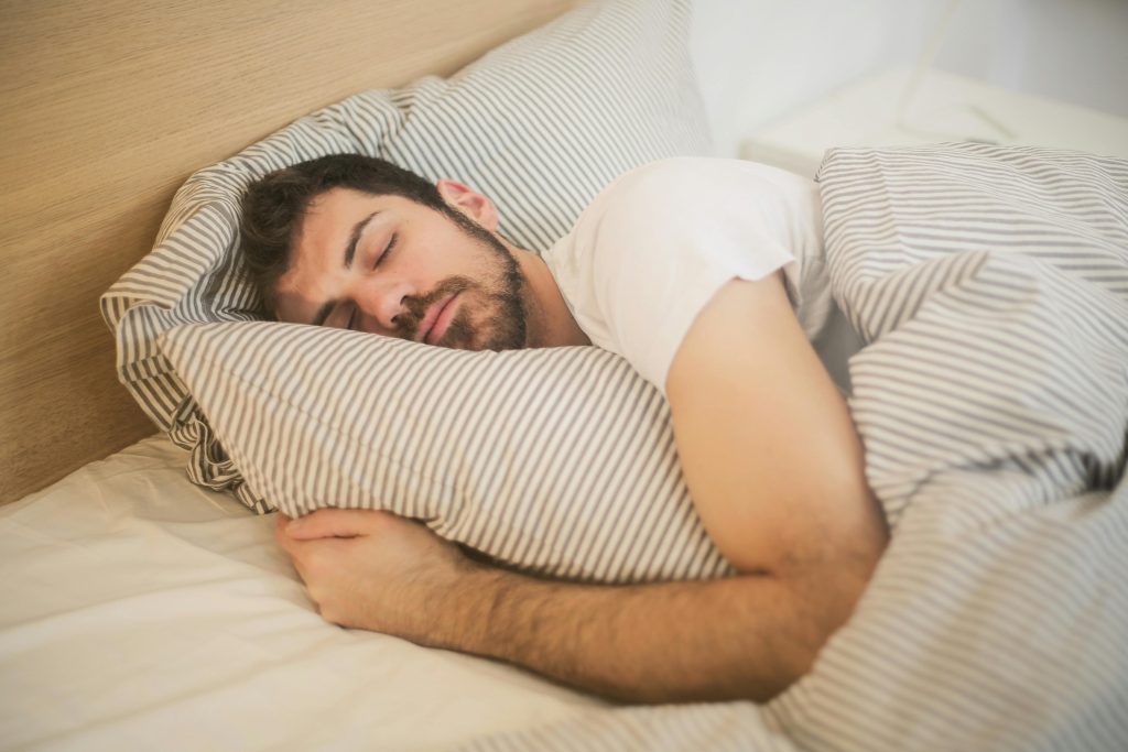 Image of a person sleeping.