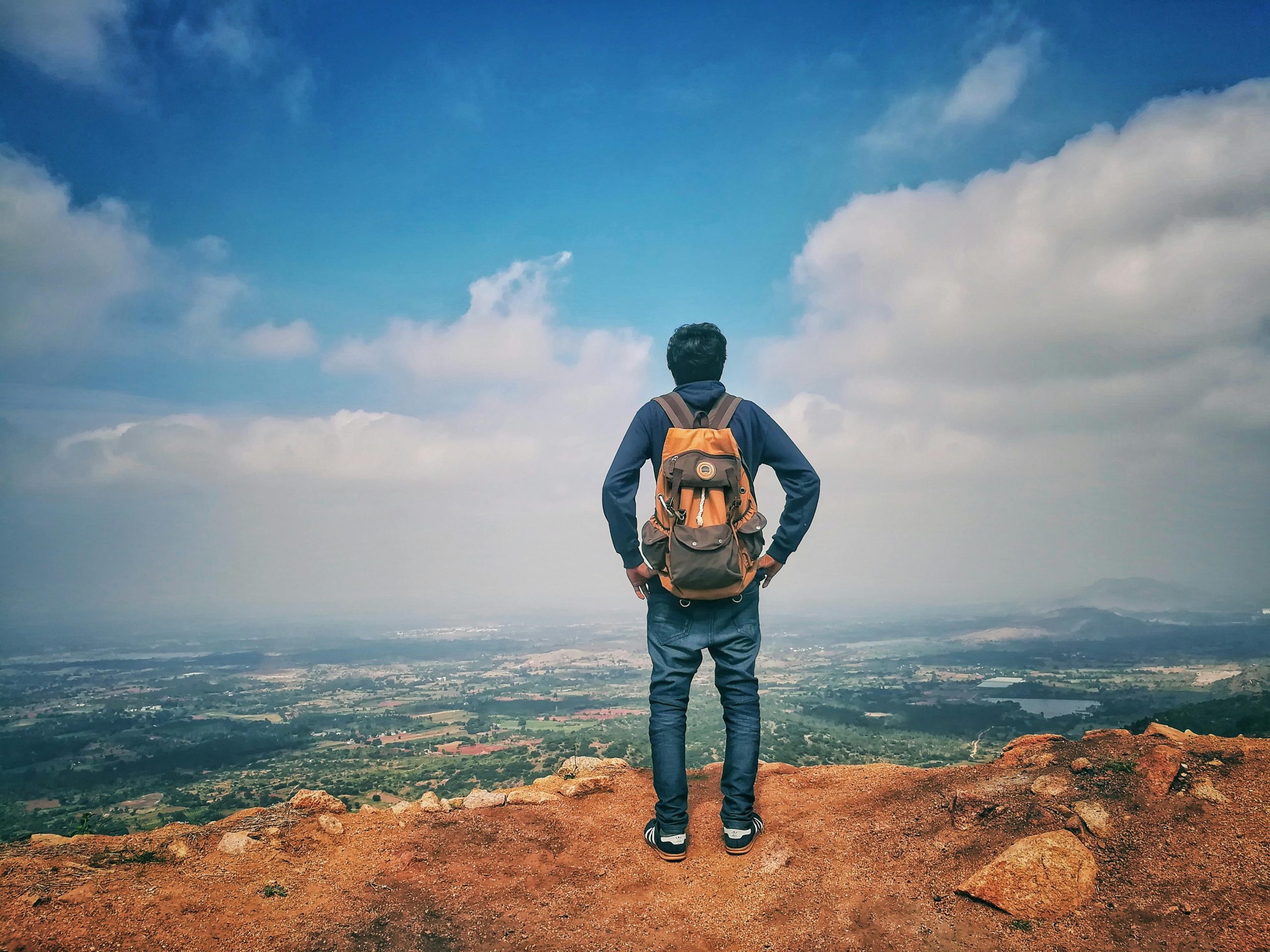 Image of a person hiking.