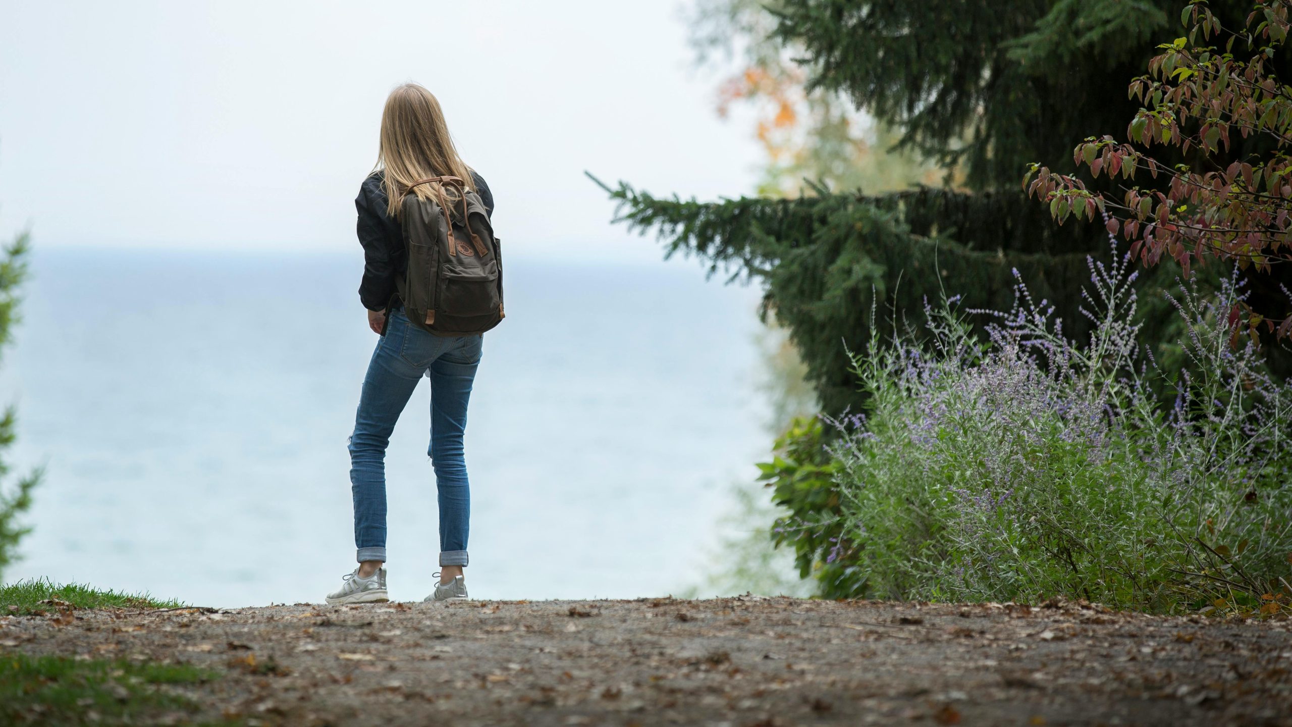 Woman on a walk.