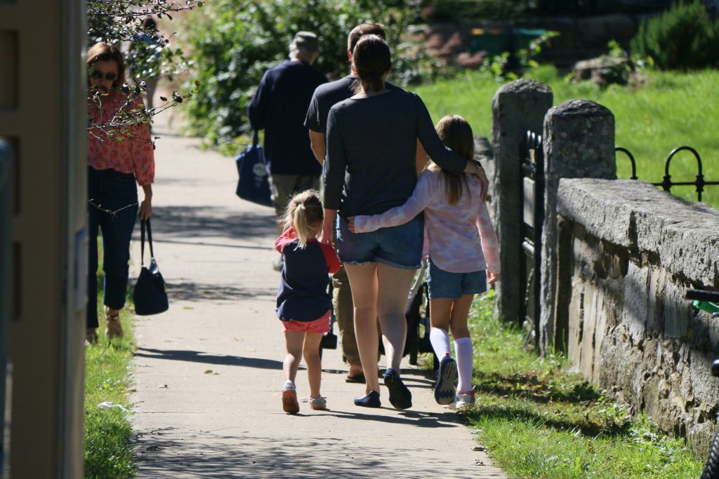 Family walking together